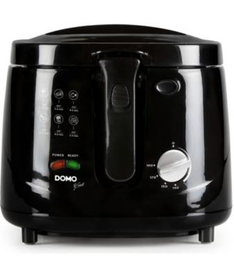Friteuse électrique classique - DOMO DO461FR - 2.5L - Noir - Thermostat réglable - Cool Touch