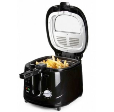 Friteuse électrique classique - DOMO DO461FR - 2.5L - Noir - Thermostat réglable - Cool Touch