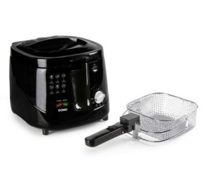 Friteuse électrique classique - DOMO DO461FR - 2.5L - Noir - Thermostat réglable - Cool Touch