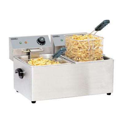 Friteuse électrique professionnelle - CASSELIN - 2 x 8 Litres - 2x 3250 Watts - Acier inoxydable