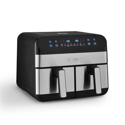 Friteuse Sans Huile Avec Deux Cuves 8 Programmes Airflow 9 De Kitchencook