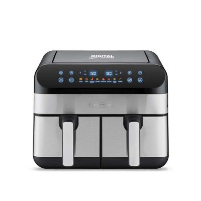 Friteuse Sans Huile Avec Deux Cuves 8 Programmes Airflow 9 De Kitchencook