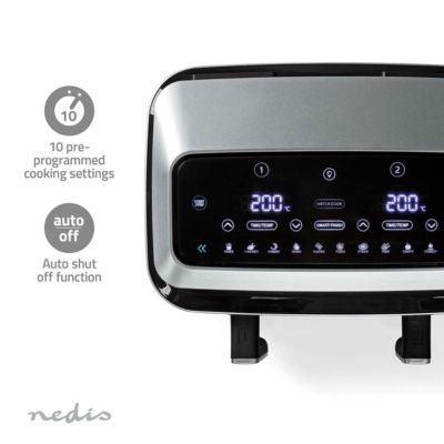 Friteuse sans huile double 2600w noir Nedis KAAF320BK