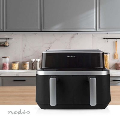 Friteuse sans huile double 2600w noir Nedis KAAF320BK