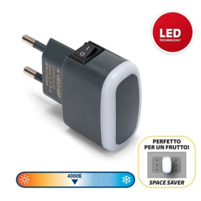 FROOT: veilleuse LED avec interrupteur ON/OFF. Anthracite
