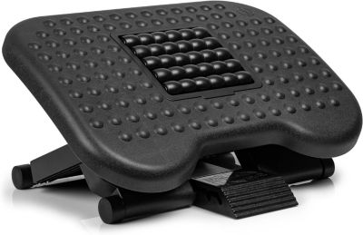 FT03 Repose pieds ergonomique avec 3 niveaux de hauteur ajustable Rouleaux de massage Soulage fatigue jambes Télétravail Duronic
