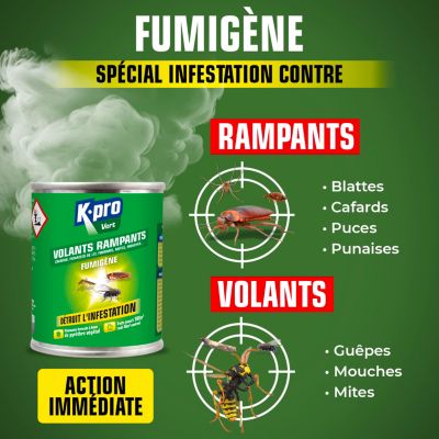 Fumigène anti-insectes 50g traitement total efficace