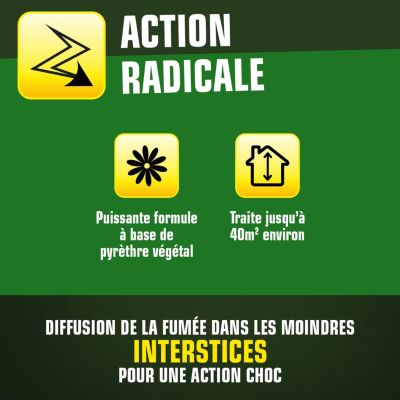 Fumigène anti-insectes 50g traitement total efficace