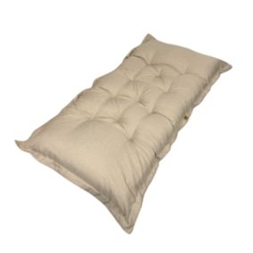 Futon XXL effet lin matelas de sol 195x100cm - beige