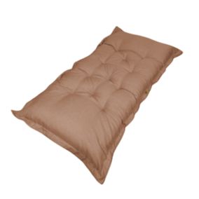 Futon XXL effet lin matelas de sol 195x100cm - marron