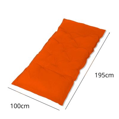 Futon XXL - Matelas de sol 195x100cm - Orange