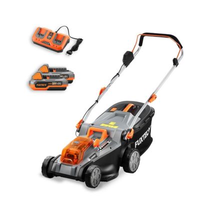 Fuxtec tondeuse a gazon sans fil avec batteries 430 mm 400 m2 gris 40 V