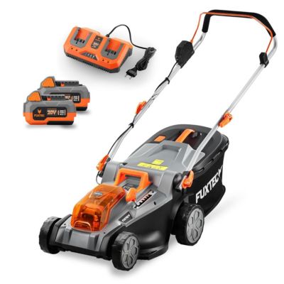Fuxtec tondeuse a gazon sans fil avec batteries 430 mm 400 m2 gris 40 V
