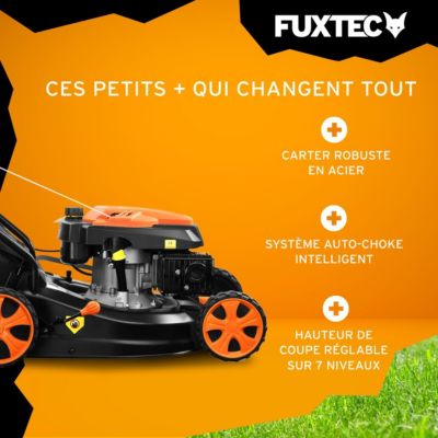 Fuxtec tondeuses a gazon thermiques 457 mm 2600 W 1000 m2 noir 146 cm3