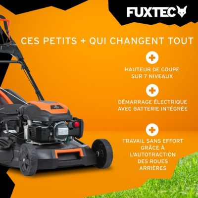 Fuxtec tondeuses a gazon thermiques 75 mm 2900 W 1001 m2 noir 170 cm3