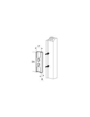 Gâche galet latéral en applique pour fenêtre, 54x77mm, Unijet, 9-42301-18-0-1 - FERCO by THIRARD