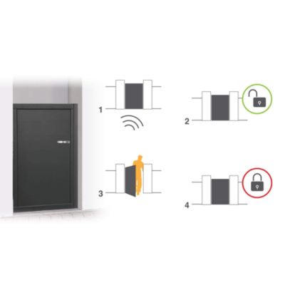 Gâche électrique à encastrer sans passage de serrure - WECA 90201.4 - Extel - 109201