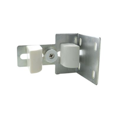Gâche portail coulissant - Acier zingué blanc - 3 fonctions blanc