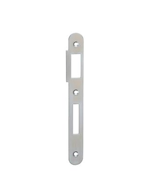 Gâche pour serrure à encastrée zinguée à bouts ronds, avec traine 3mm, hauteur 170mm -  THIRARD