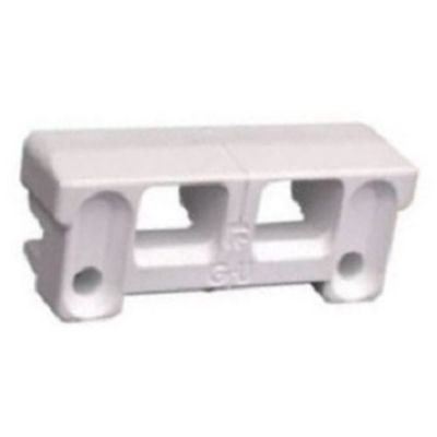 Gâche tringle double nylon blanc PVC - FERCO - E-18109-00-0-7