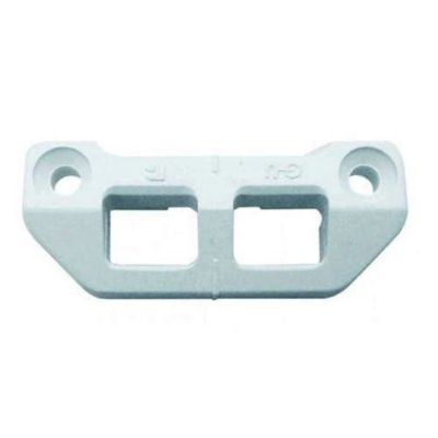 Gâche tringle double nylon blanc PVC - FERCO - E-18939-00-0-7
