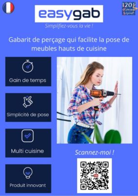 Gabarit de perçage pour meuble haut de cuisine Easygab