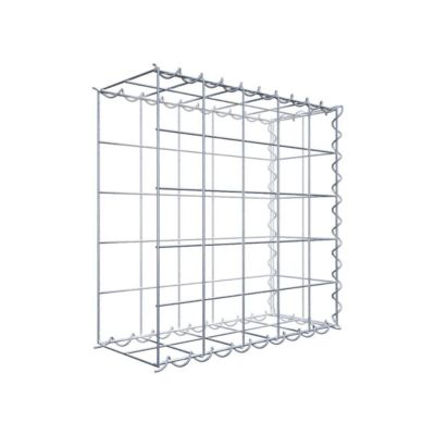 GABIONA Panneau De Gabion Grillagé - Maille 10x10 Cm - Taille 40x40 Cm - Acier Galvanisé - Pour Jardin, Mur, Clôture