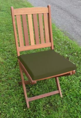 Gaette de chaise carré Easy for life vert kaki L.40 x l.40 cm