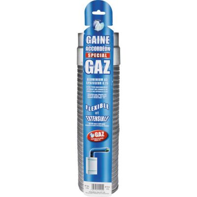 Gaine accordéon spécial gaz 125/131 mm +raccord - TEN - 15125