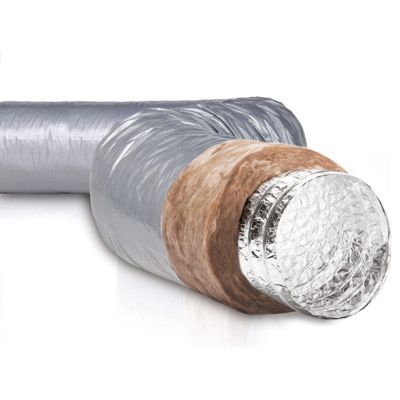 Gaine flexible aluminium isolé à armature renforcé HELIX longueur 10 mètres - Diamètre (mm) 125