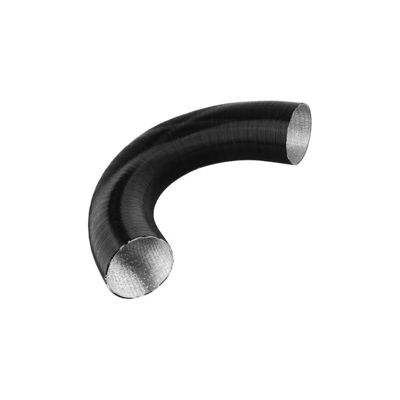 Gaine flexible compact noire arrivée air frais sur poêle étanche bois granulés 1.5 mètre - Diamètre (mm) 60