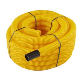 Gaine pour réseaux enterrés jaune Ø 50 mm x 25 m Fitt