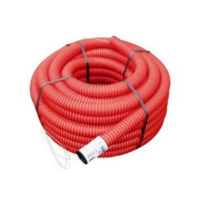 Gaine pour réseaux enterrés rouge Ø 50 mm x 25 m Fitt