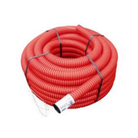 Gaine pour réseaux enterrés rouge Ø 75 mm x 25 m Fitt