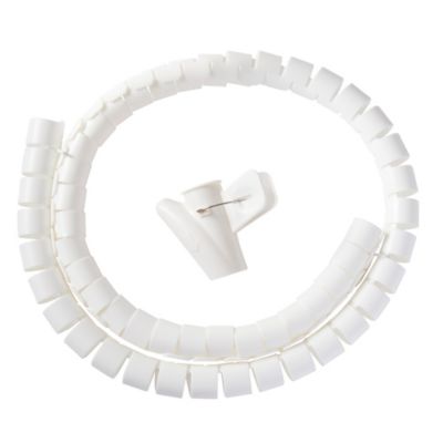 Gaine range-câbles en spirale Diall blanc ø25 mm x 1,1m