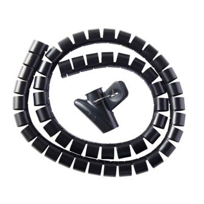 Gaine range-câbles en spirale Diall noir ø25 mm x 1,1m