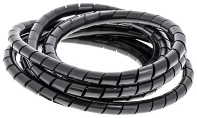 Gaine range-câbles en spirale Diall noir ø 9 à 80 mm x 2,5 m