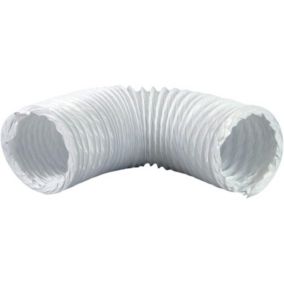 Gaine souple PVC blanc longueur 3 mètres - évacuation hotte sèche linge extracteur d'air - Diamètre (mm) 125