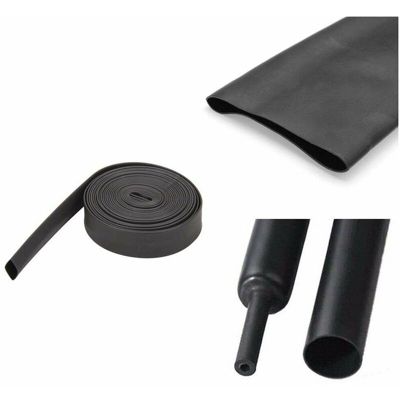 ISOLATECH Lot 50 Gainest Thermorétractables PVC Noir 72 Mm – Ø Plat 30 Mm (19,1 Mm Rétracté) 2:1 – Isolants Batterie 18650