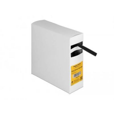 Gaine thermorétractable Delock 5 m 7,9 mm 3:1 noir, polyoléfine