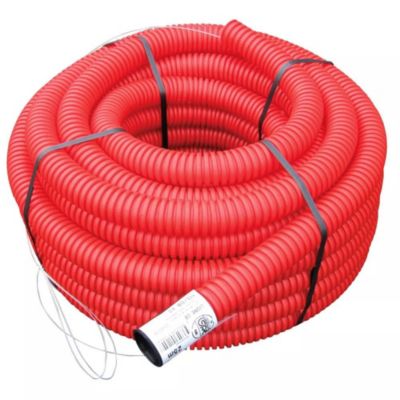 Gaine TPC rouge diamètre 75 mm x 25 mètres