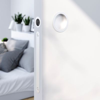 Galandage rond à visser GoodHome Minzh mat blanc Ø55mm