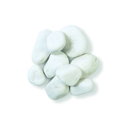 Galet blanc marbre carrare 30/60 mm - Sac 25 kg - Blanc
