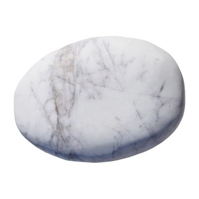Galet décoratif Purple 35 x 25 x 12 cm - Blanc