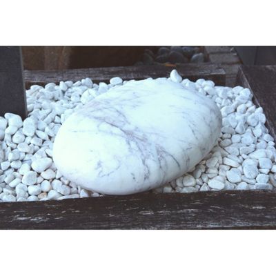 Galet décoratif Purple 35 x 25 x 12 cm - Blanc