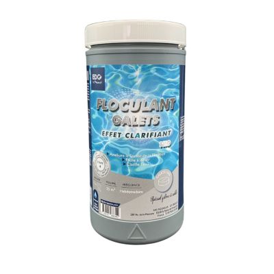 Galet Floculant Clarifiant Piscine - 8 Galets 125 g - Double Effet Floculation Clarification Eau Cristalline -Pot 1kg - EDGBA