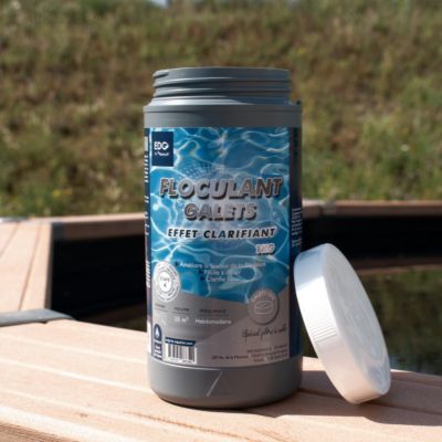 Galet Floculant Clarifiant Piscine - 8 Galets 125 g - Double Effet Floculation Clarification Eau Cristalline -Pot 1kg - EDGBA