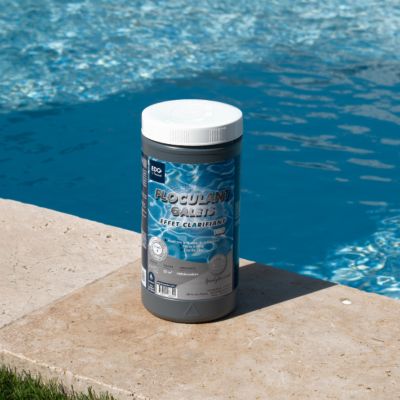 Galet Floculant Clarifiant Piscine - 8 Galets 125 g - Double Effet Floculation Clarification Eau Cristalline -Pot 1kg - EDGBA