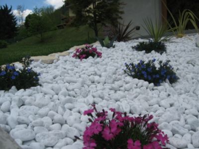 Galets marbre blanc de carrare - Sac de 25 kg - Blooma