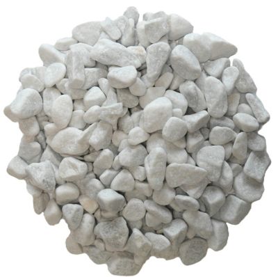 Galet roulé blanc Carrare 7/15 en sac de 10 KG
